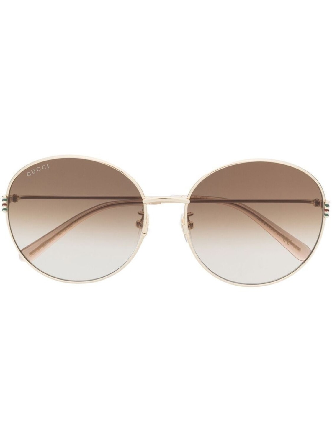 

Gucci Eyewear солнцезащитные очки в круглой оправе, золотистый