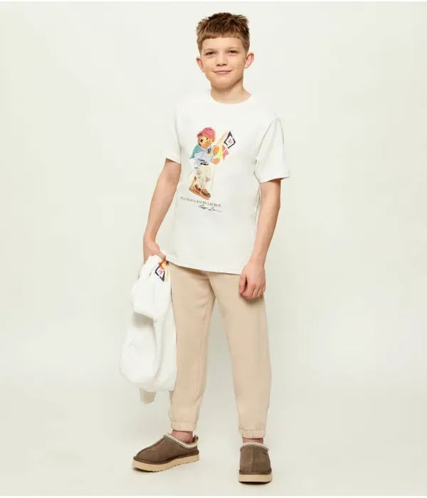Футболка regular fit Polo Ralph Lauren, экрю — фото 2