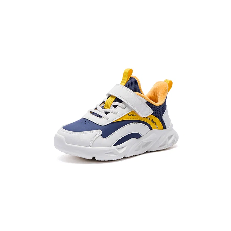 Детские кроссовки с синтетической кожи 361°KIDS, General Blue/Feather White/Gold Orange Yellow — фото 3
