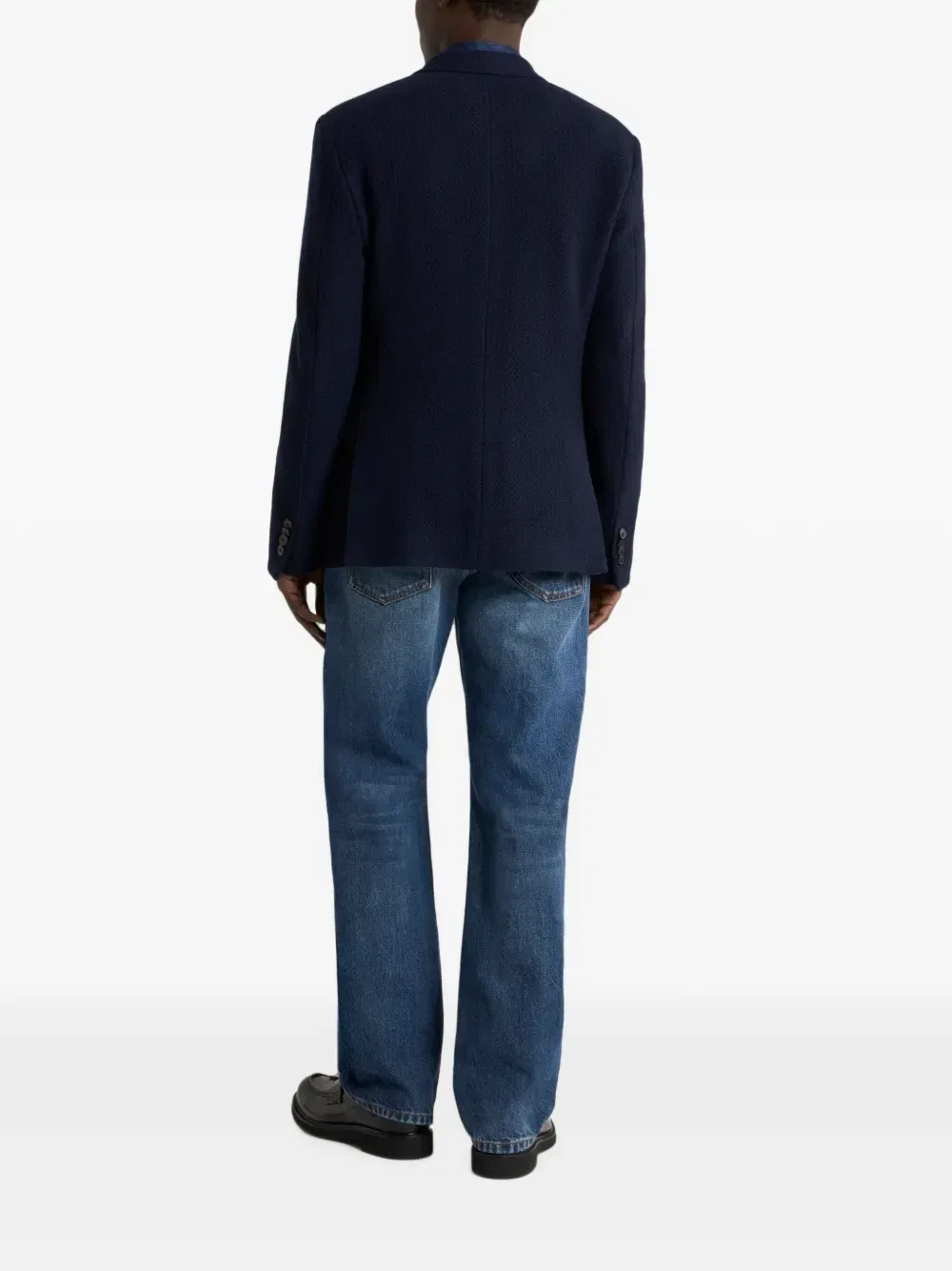 Однобортный пиджак из смеси шерсти и кашемира Etro, синий — фото 3