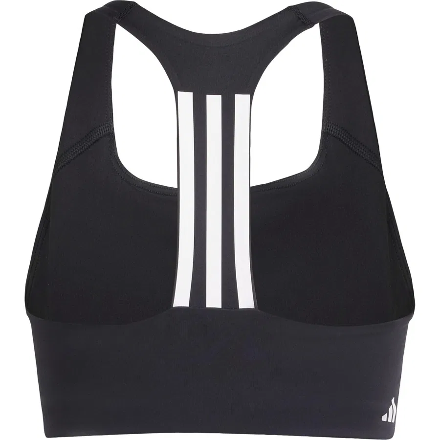 Спортивный топ с поддержкой Performance IQ3369 Training Medium Support 3 Stripes Bra, adidas, Черный — фото 2