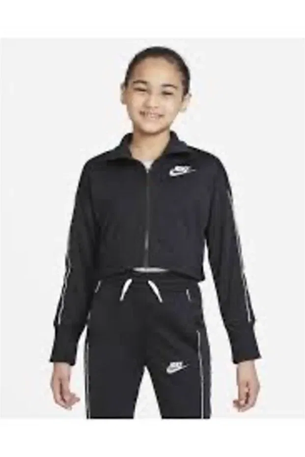 Детский спортивный костюм для девочек без принта Nike, Black — фото 2