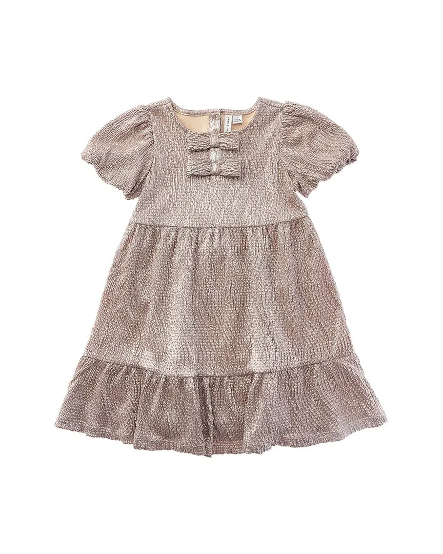 Детское платье для девочек с бантом Metallic Bow Dress Janie and Jack, Silver — фото 2