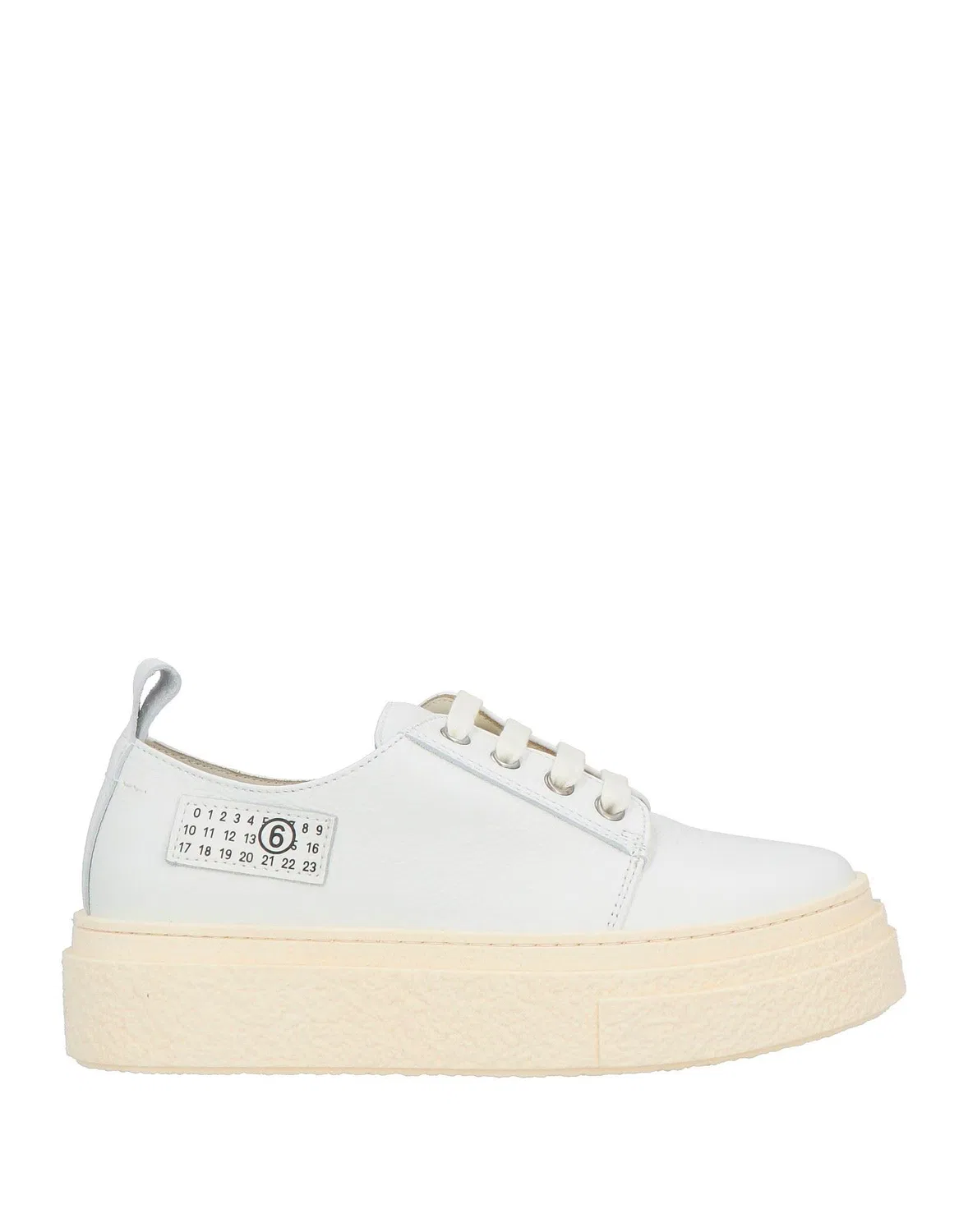 Кроссовки на толстой подошве из кожи MM6 Maison Margiela, белый