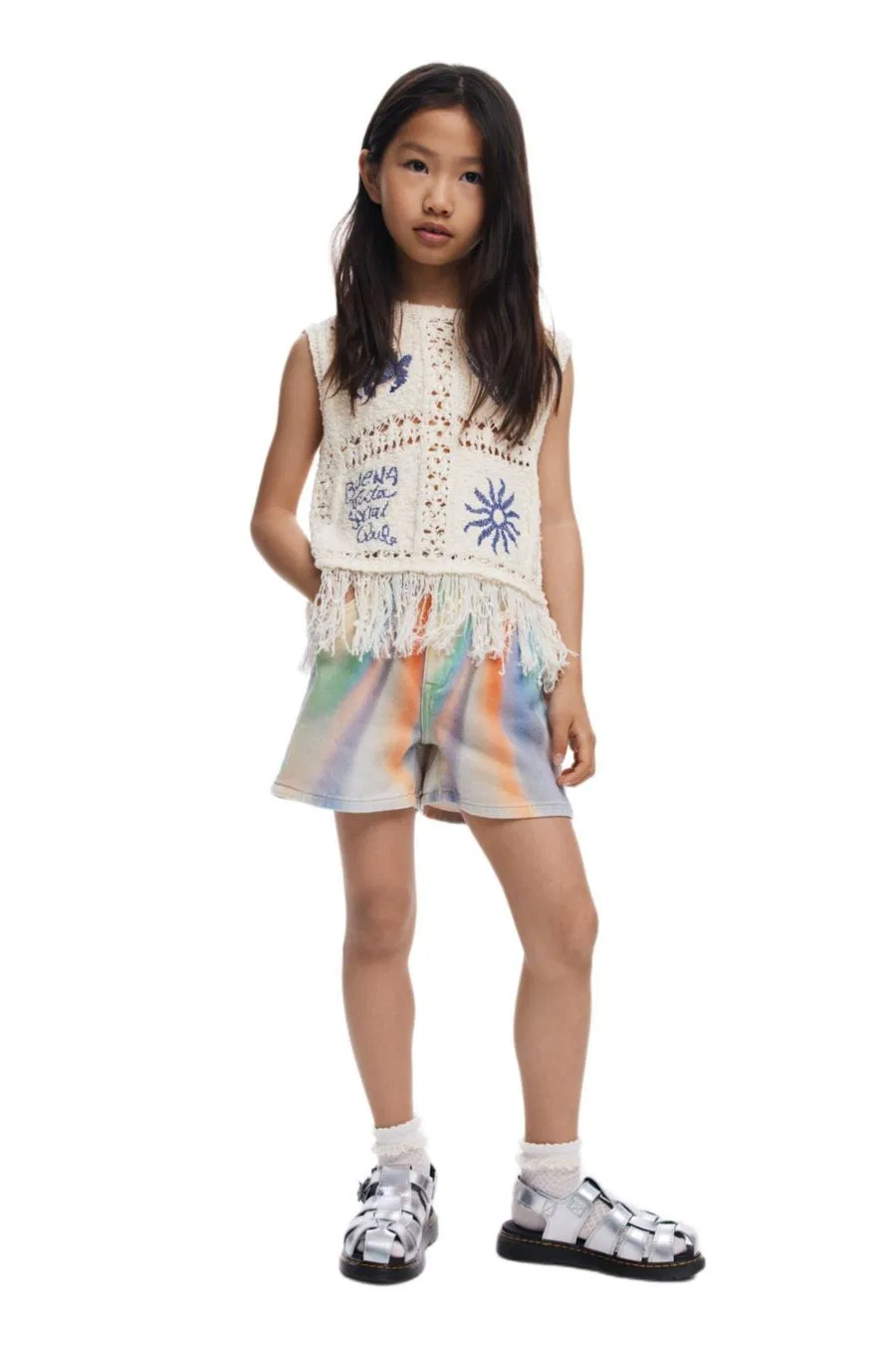 Свитер с бахромой Crochet Off White Desigual, Off White — фото 2