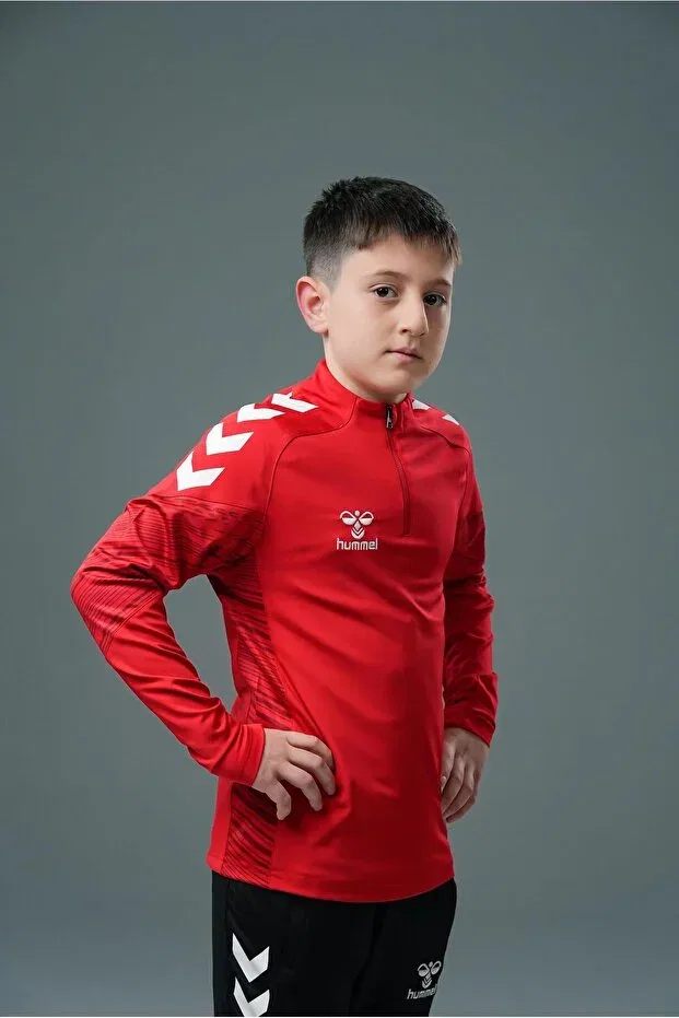 Детский спортивный костюм для девочек с принтом Hummel, Red — фото 2