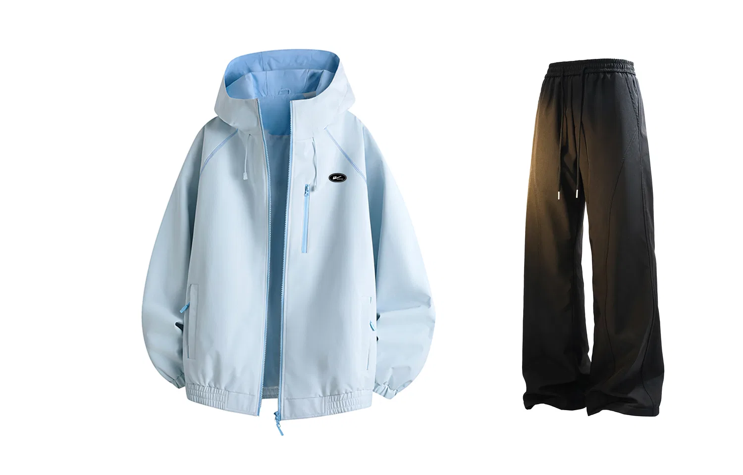 Детский комплект софтшелл куртки и брюк Pine Feather Blue+Black WARRIOR