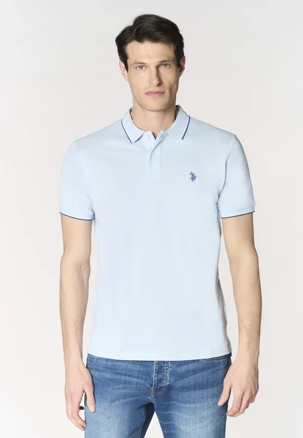 Поло из хлопка пике U.S. Polo Assn., Blu, синий