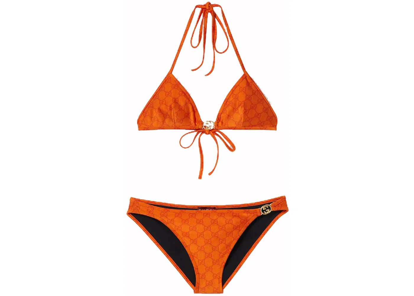 Женское бикини с принтом GG Gucci, Orange