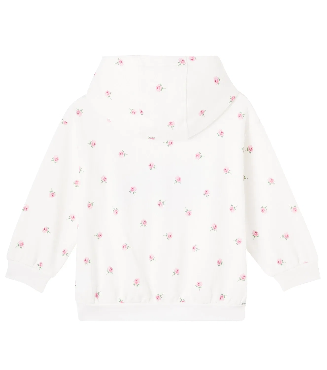 Худи из хлопкового джерси с цветочным логотипом Stella Mccartney Kids, белый — фото 4