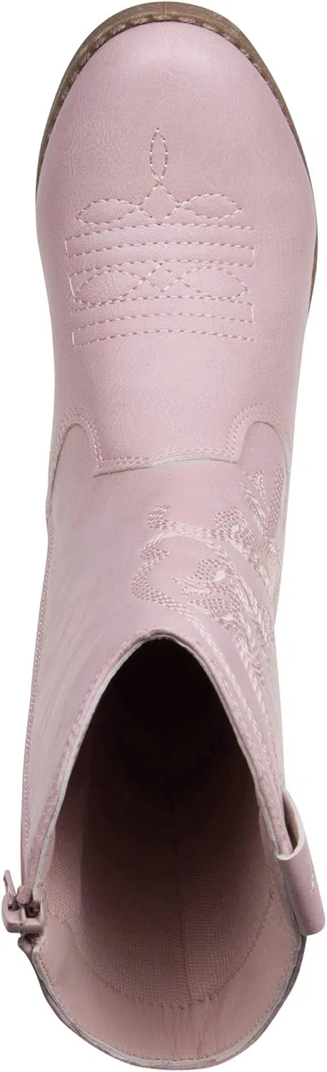 Детские сапоги для девочек с вышивкой Cowgirl Western Josmo, Pink — фото 4