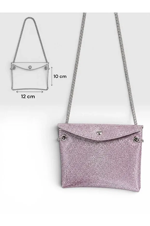 Детские туфли для девочек с сумкой, модель Noix, Che Sara, Pink — фото 3