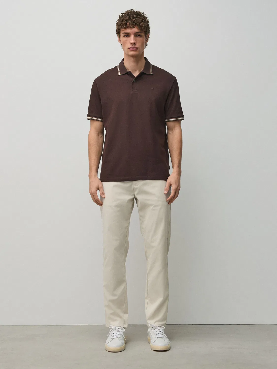 Чинос slim fit Next, Ecru White — фото 2