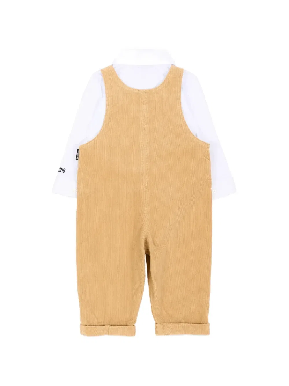 Вельветовые брюки в комплекте Moschino Kids, бежевый — фото 2