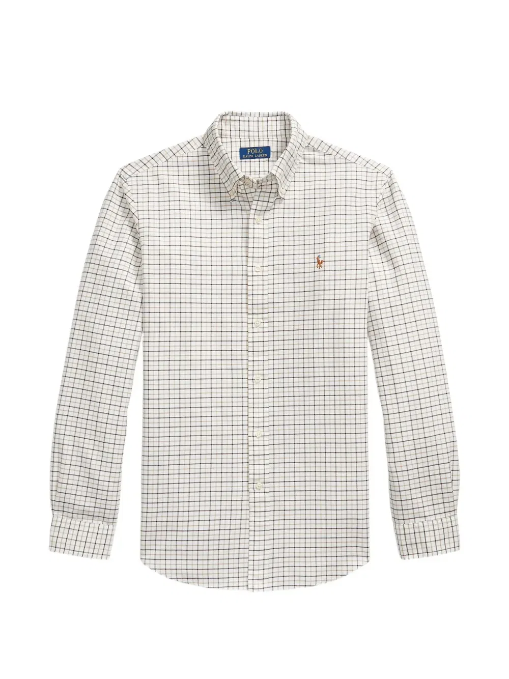 Оксфордская рубашка в крупную клетку Polo Ralph Lauren, белый