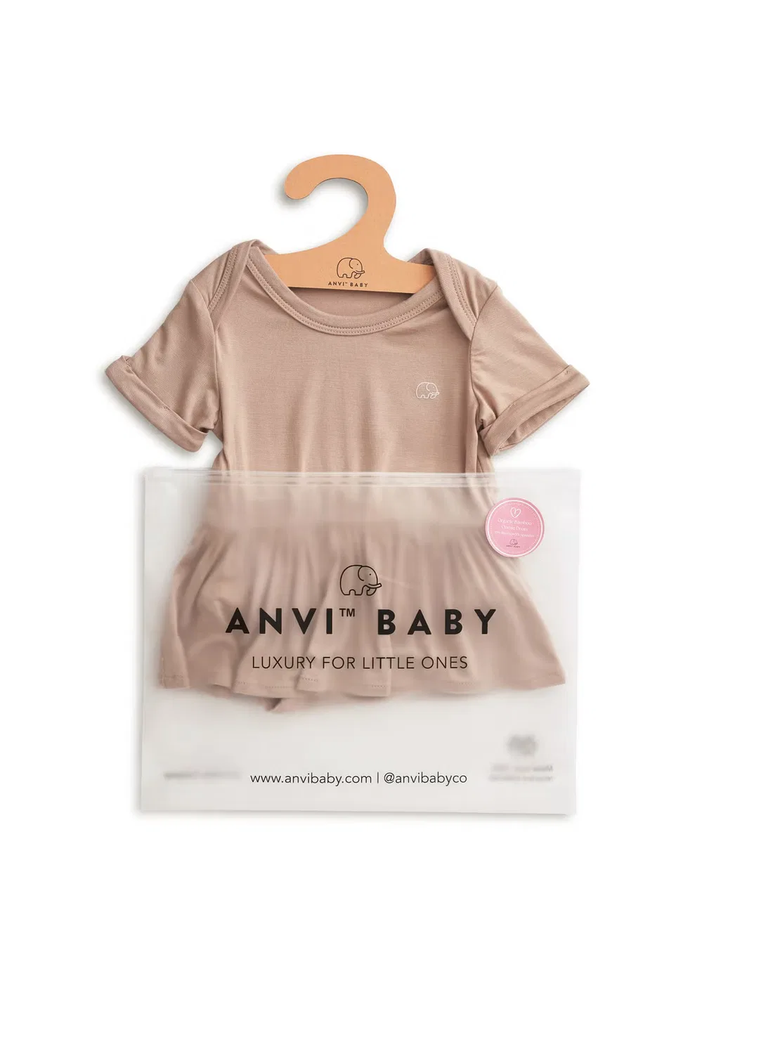 Платье-боди из органического бамбука Anvi Baby, мокко — фото 4