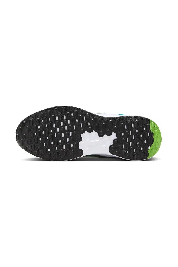 Детские кроссовки для девочек с охлаждающим эффектом Revolution 7 gs Nike, Black/Green Strike-Football Gray — фото 4