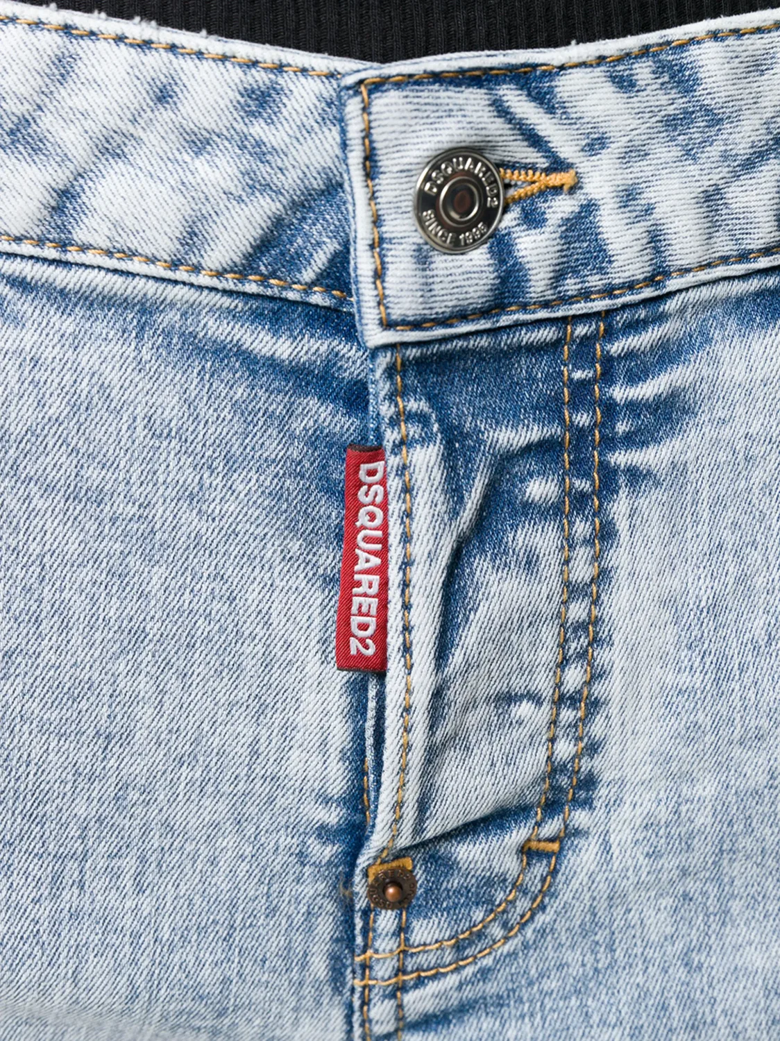 Джинсы прямого кроя синие DSQUARED2, синий — фото 2