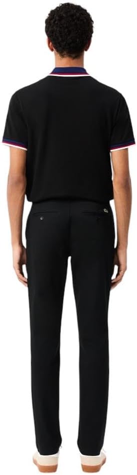 Брюки Lacoste, чинос для мужчин, слим фит, черный — фото 3