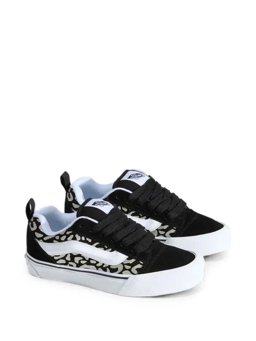 Кроссовки Knu Skool с леопардовым принтом Vans Kids, черный