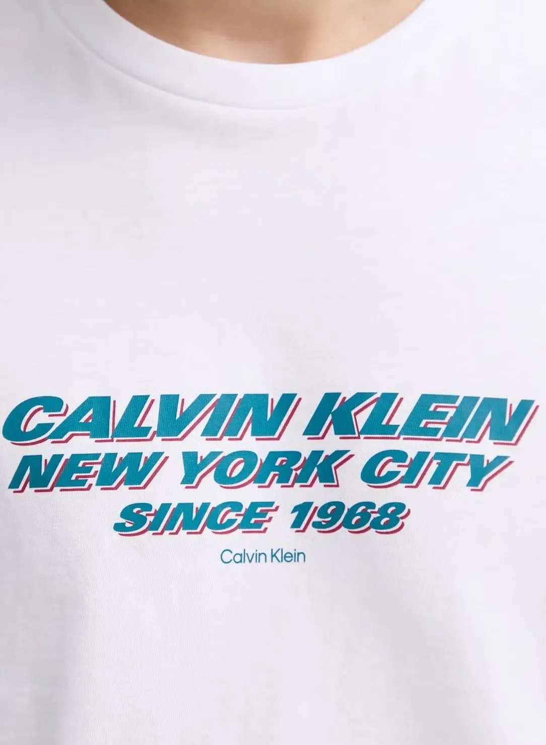 Футболка с принтом с круглым вырезом Calvin Klein, белый — фото 4