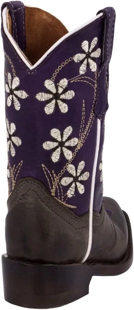 Детские сапоги для девочек с цветочной вышивкой Veretta Boots, Purple — фото 4