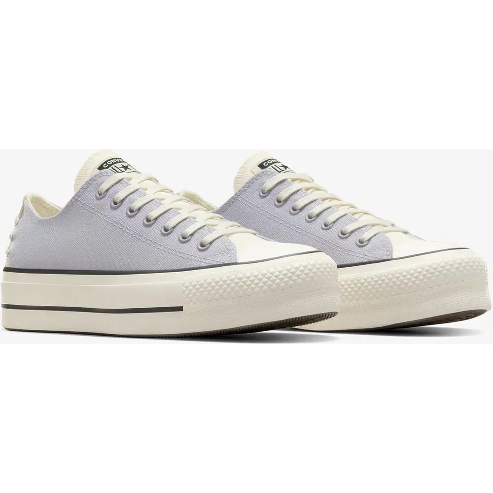 Детские кроссовки на платформе с восковыми шнурками Chuck Taylor All Star Lift Crafted Laces, Lila Converse — фото 3