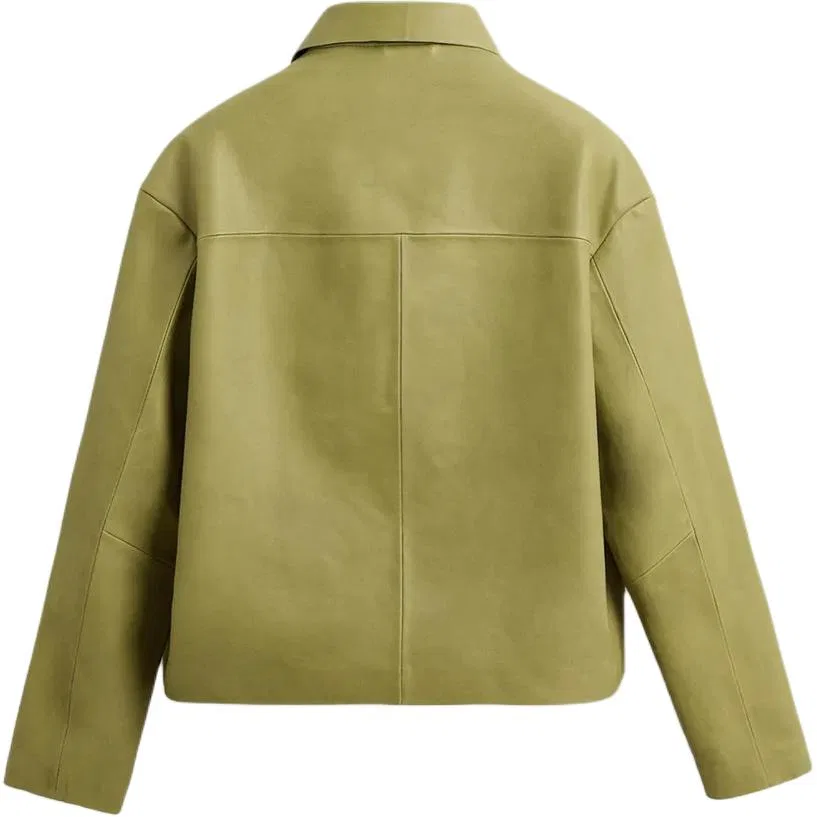 Женская куртка с лацканами Grass Green ZARA, Grass Green — фото 3