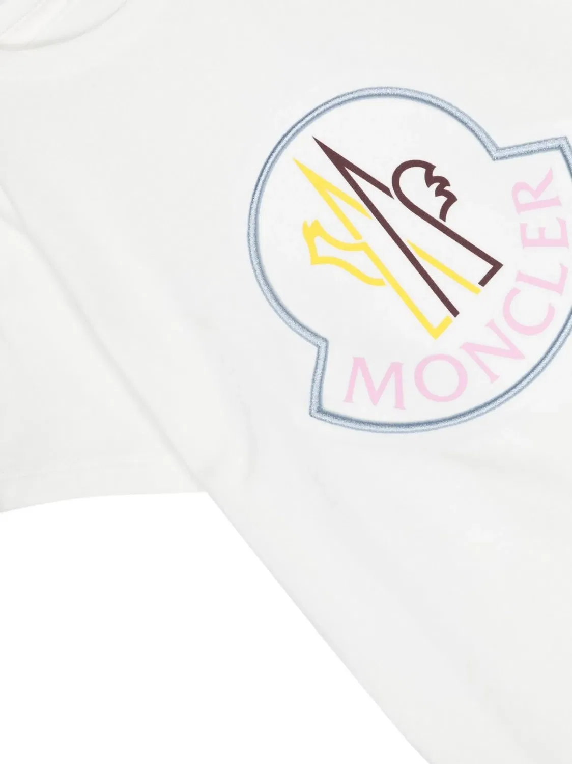 Футболка с логотипом и коротким рукавом MONCLER GENIUS, белый — фото 2