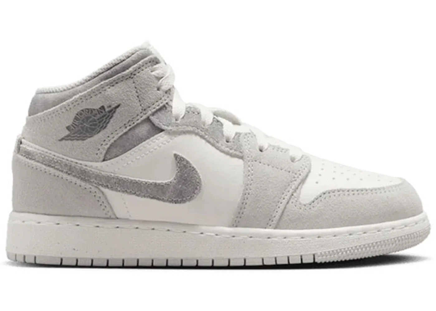 Детские кроссовки Lifestyle с высоким берцем Jordan 1 Mid SE Jordan, Neutral Grey/Sail/Smoke Grey