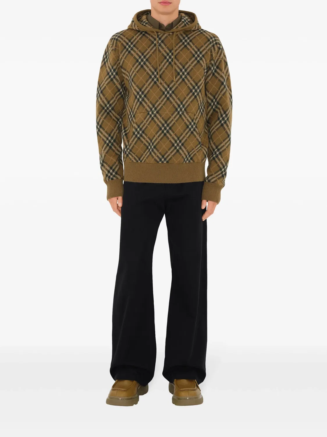 Худи с рисунком Nova Check Burberry, светло-коричневый — фото 4