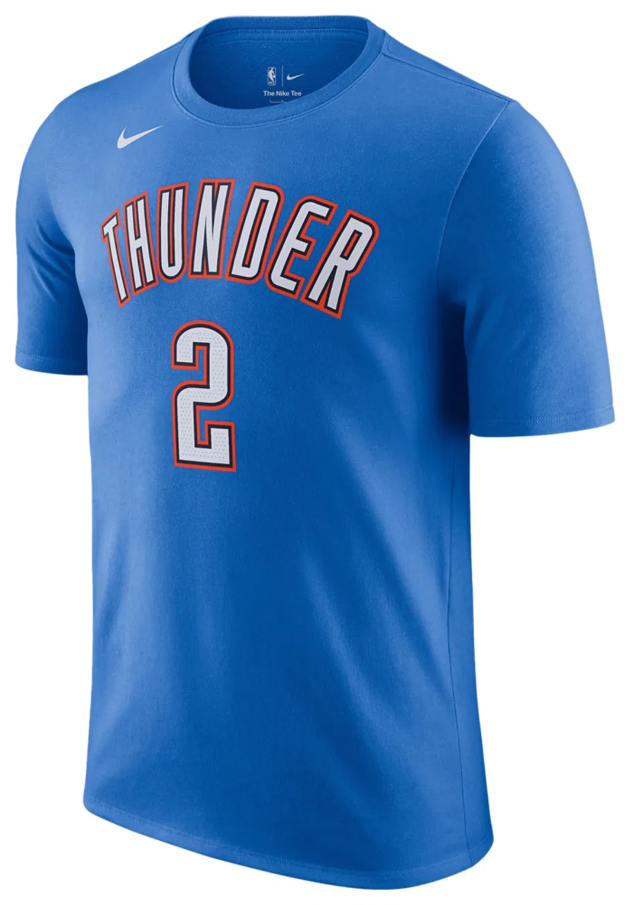 Футболка мужская Thunder Name & Number Nike, цвет Signal Blue