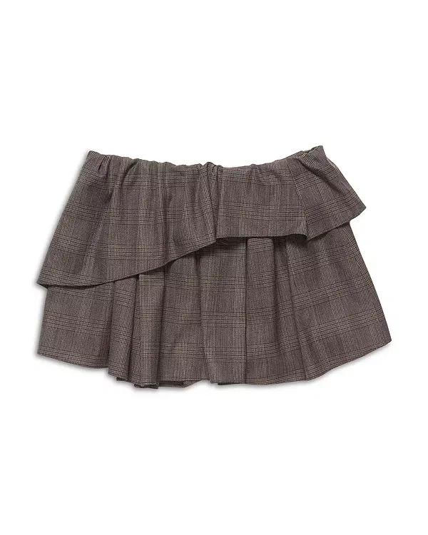 Женская юбка с воланами Acne Studios, Brown/Black — фото 2