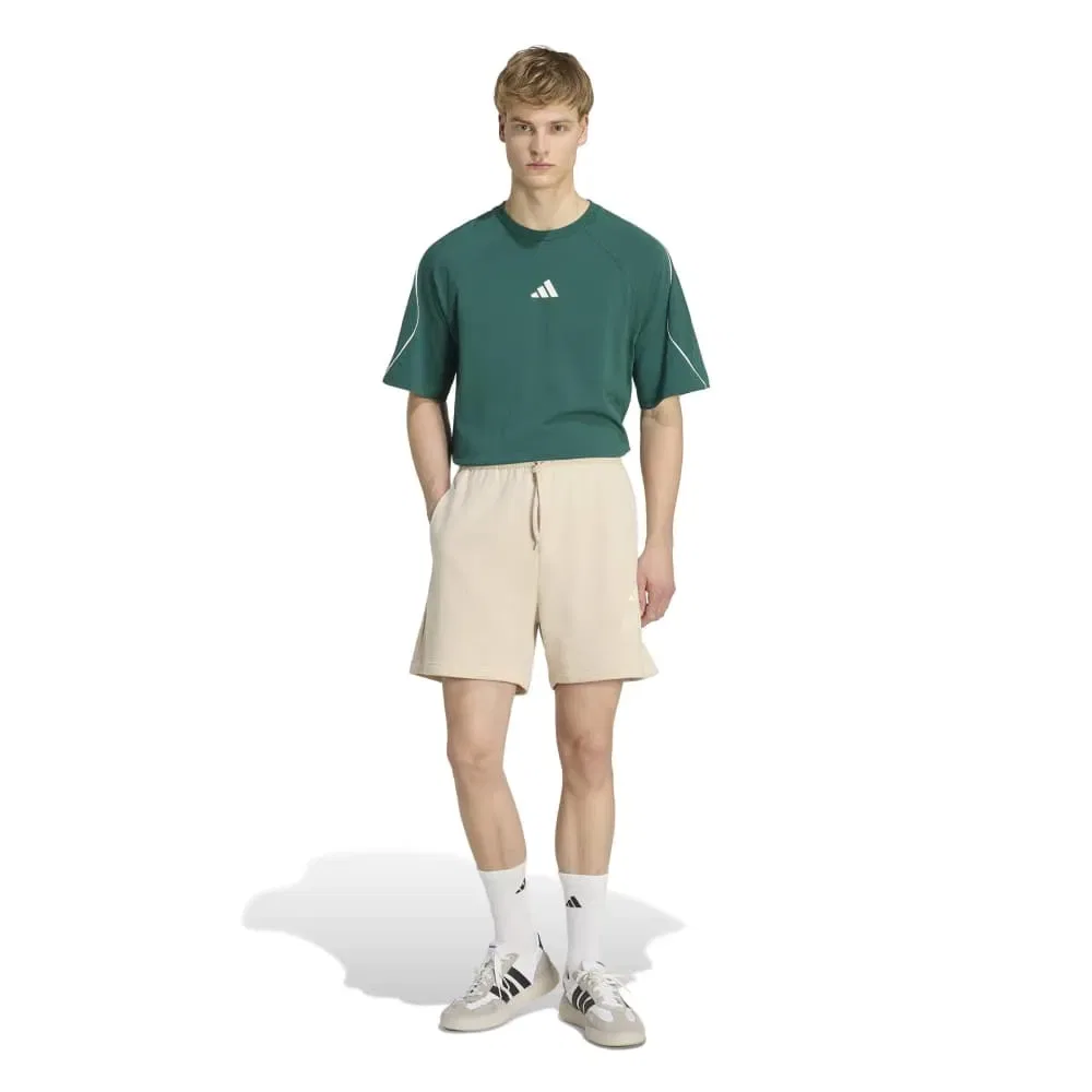 Шорты флисовые Collegiate Fleece Adidas, бежевый — фото 4