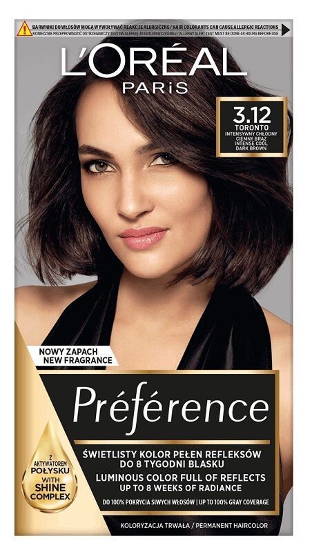 

L’Oréal Preference 3.12 Toronto краска для волос, 1 шт.