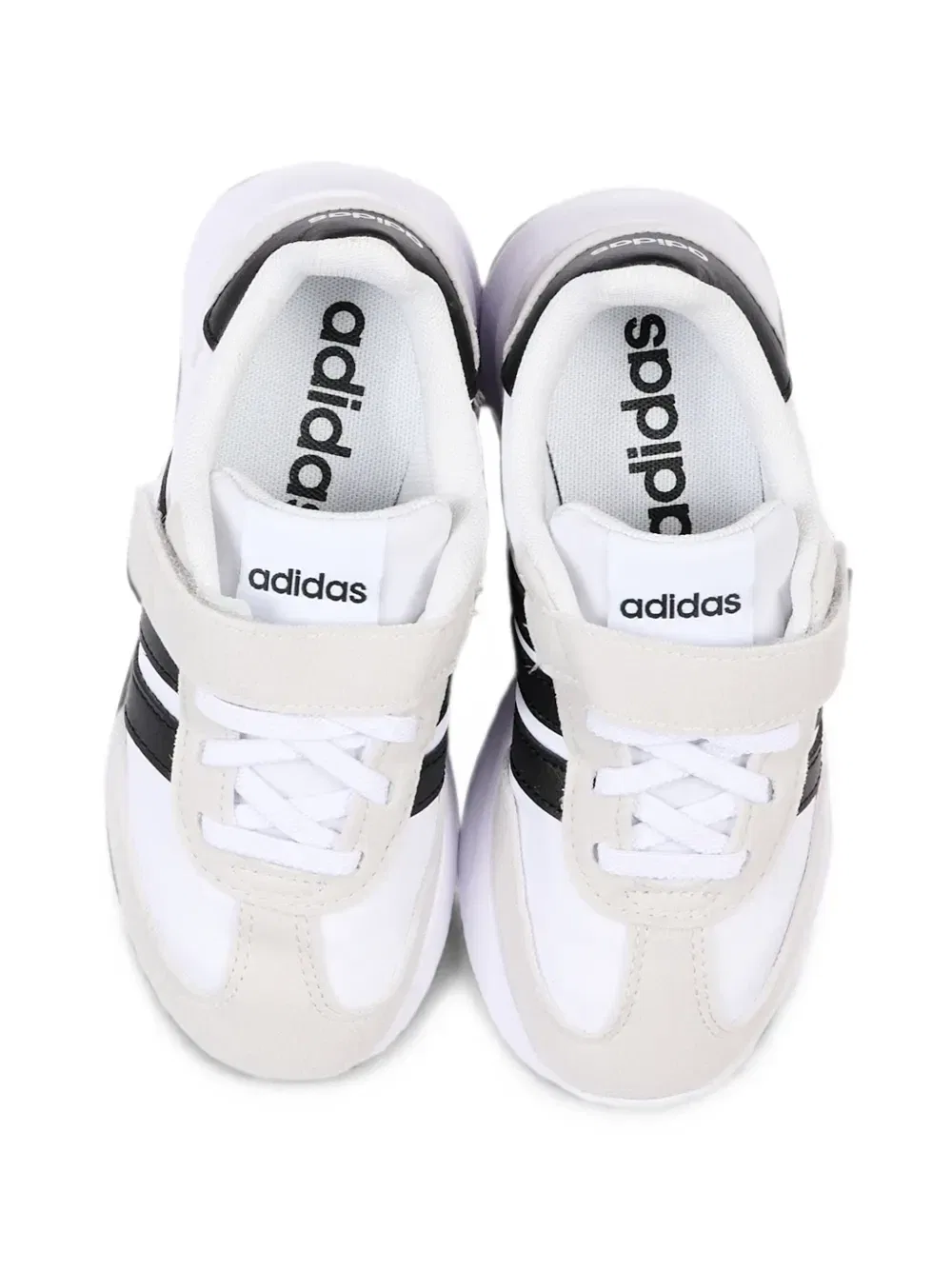 Кроссовки на липучке с логотипом Adidas Kids, белый — фото 4