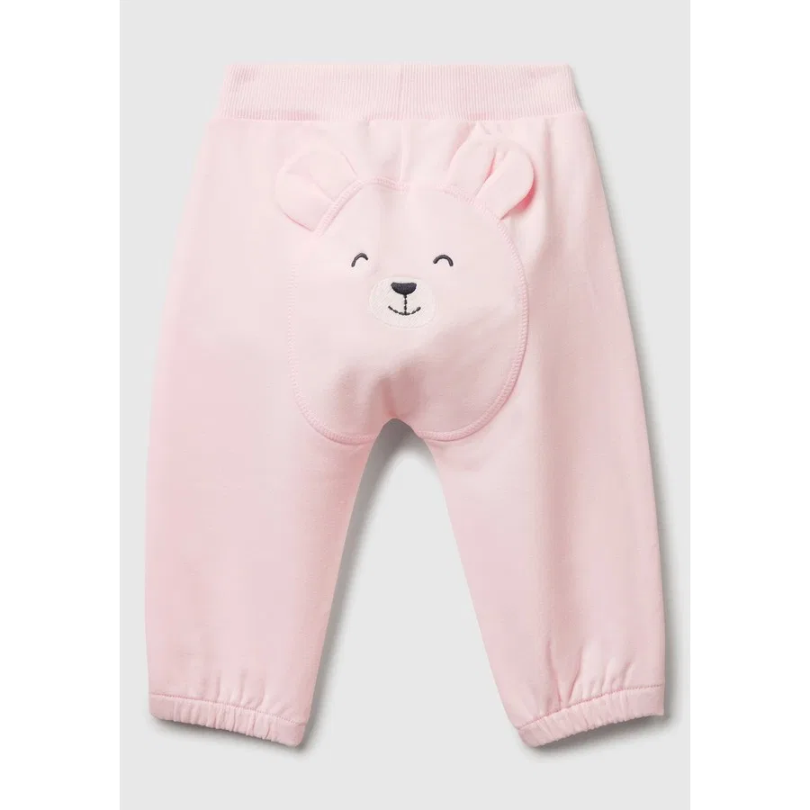Спортивные штаны с животным принтом Benetton, Светло-розовый