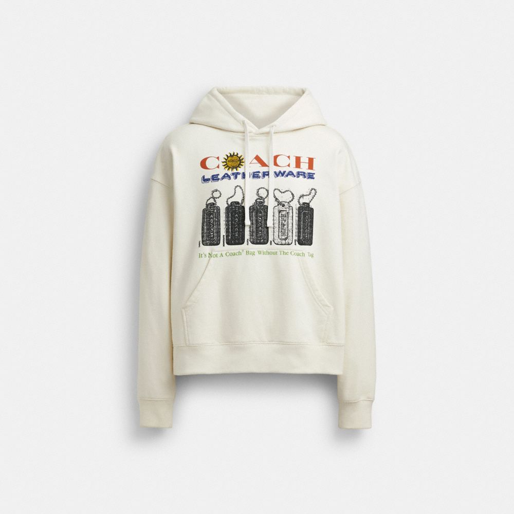 

Худи Coach Relaxed Collage Hoodie, цвет Cream Multi