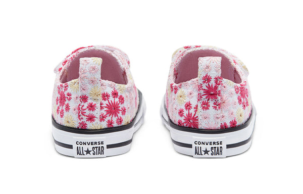 Кроссовки chuck taylor all star low top embroidery pink/yellow Converse, розовый — фото 4