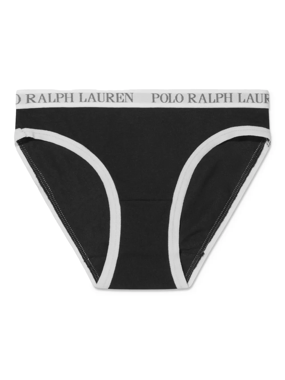 Комплект из трех трусов-брифов с логотипом POLO RALPH LAUREN KIDS, черный — фото 4