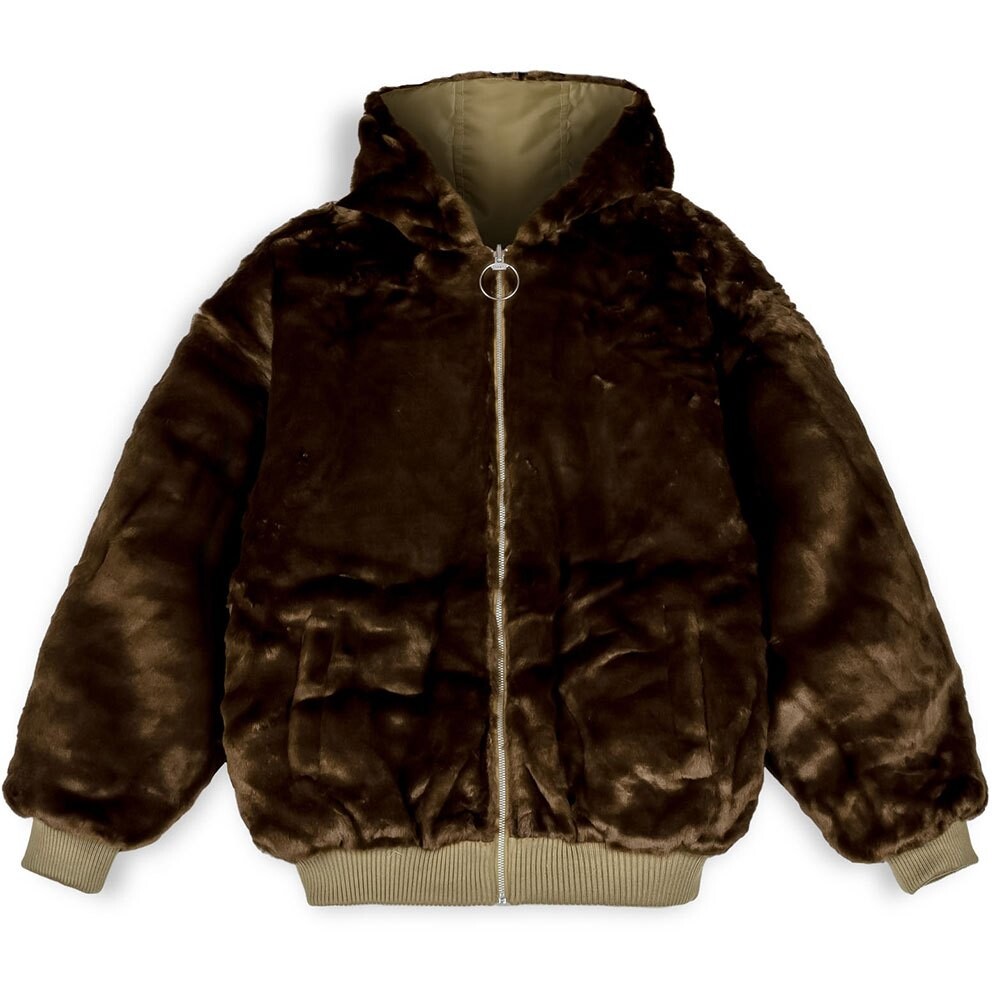 

Куртка Grimey Lost Boys Reversible Fur Bomber, коричневый