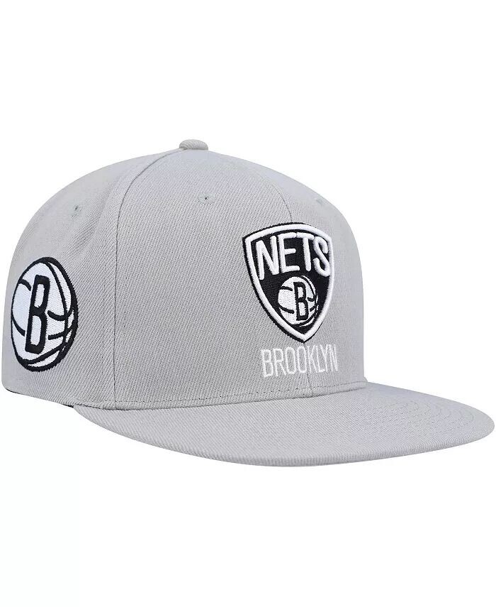 

Мужская серая кепка Brooklyn Nets Side Core 2.0 Snapback Mitchell & Ness