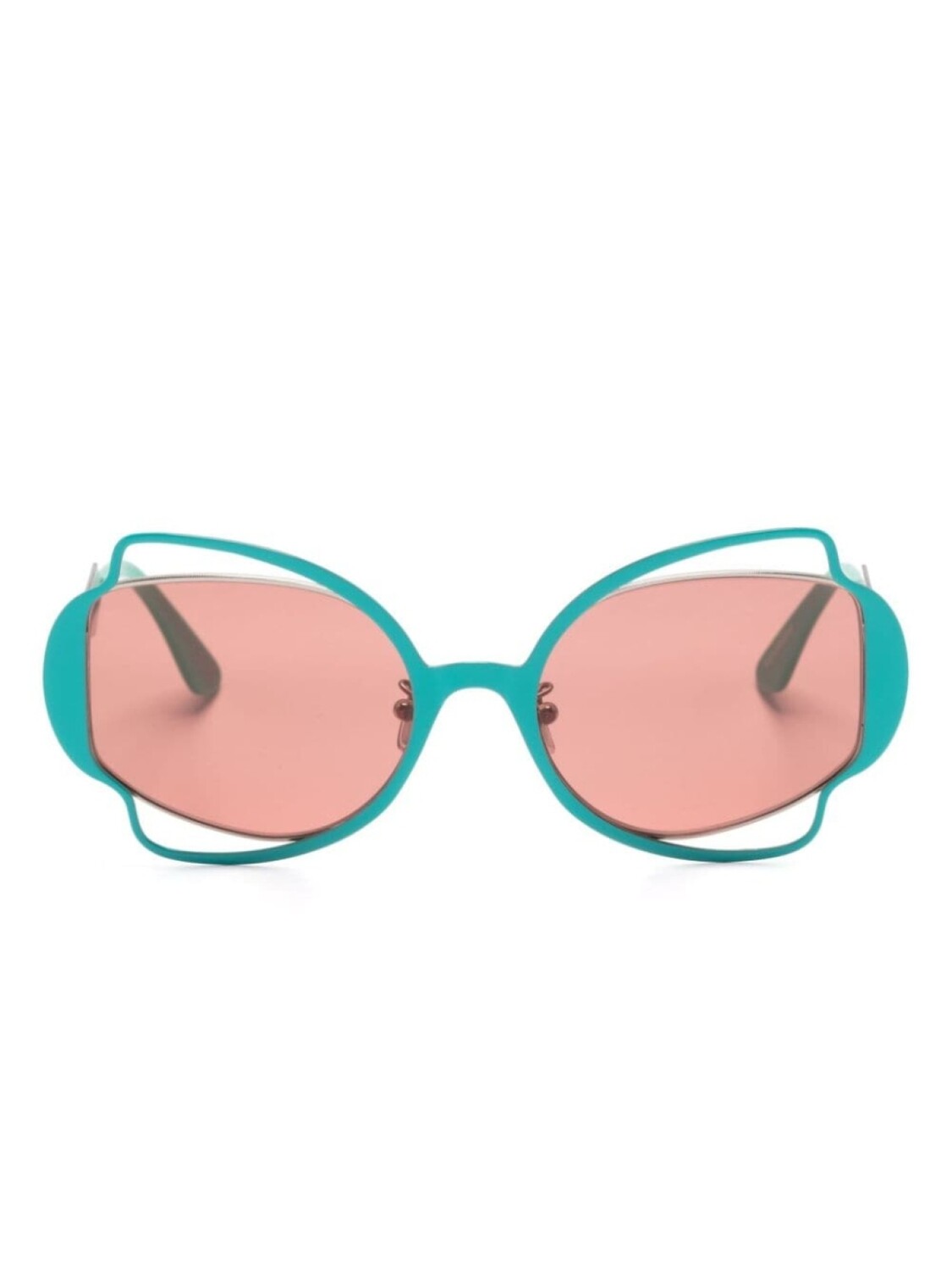 

Marni Eyewear солнцезащитные очки WE3 в оправе 'бабочка', зеленый