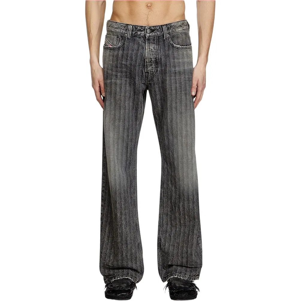 Джинсы Wide Leg серые DIESEL — фото 3