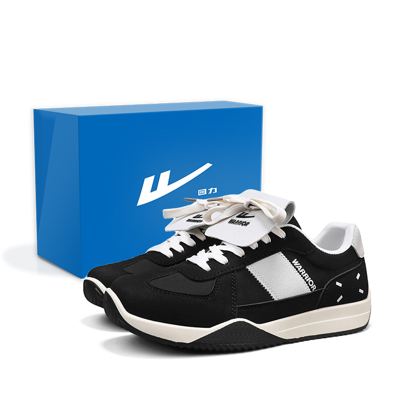 

WARRIOR Легкие и дышащие низкие повседневные туфли мужские, черно-серые