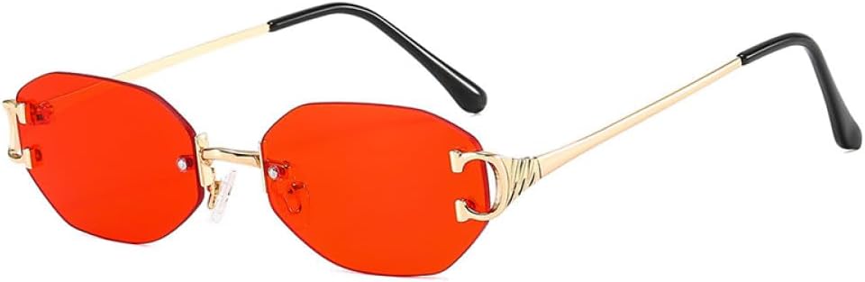 

MUTYNE Ретро солнцезащитные очки для мужчин, винтажные, маленькие, без оправы, модные, роскошные, для путешествий, панк, металлические, солнцезащитные очки для женщин, UV400, C02