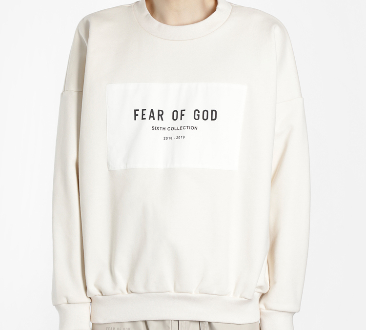Свитшот с нашивкой-логотипом Fear Of God Белый — фото 3