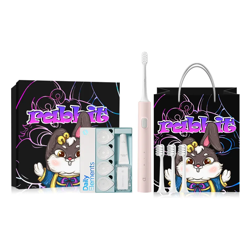 Электрическая зубная щетка Xiaomi, Xiaomi T200 Blue+Compatible Brush Heads*3+Oral Care Product Box+Year of The Rabbit Limited Edition Box+Shopping Bag — фото 2