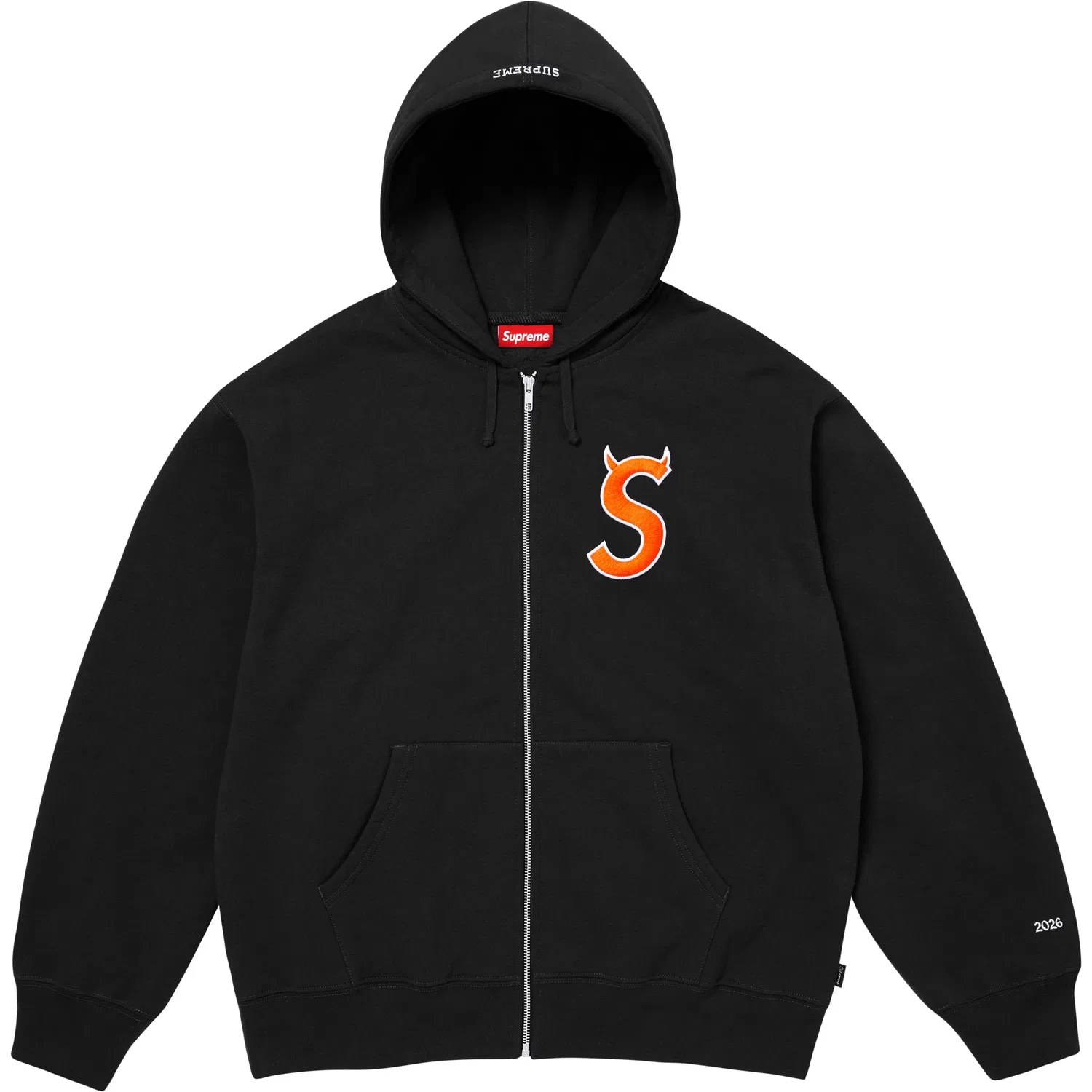 Толстовка на молнии с капюшоном Devil S Logo, унисекс Supreme, Stripes/Stripe — фото 4