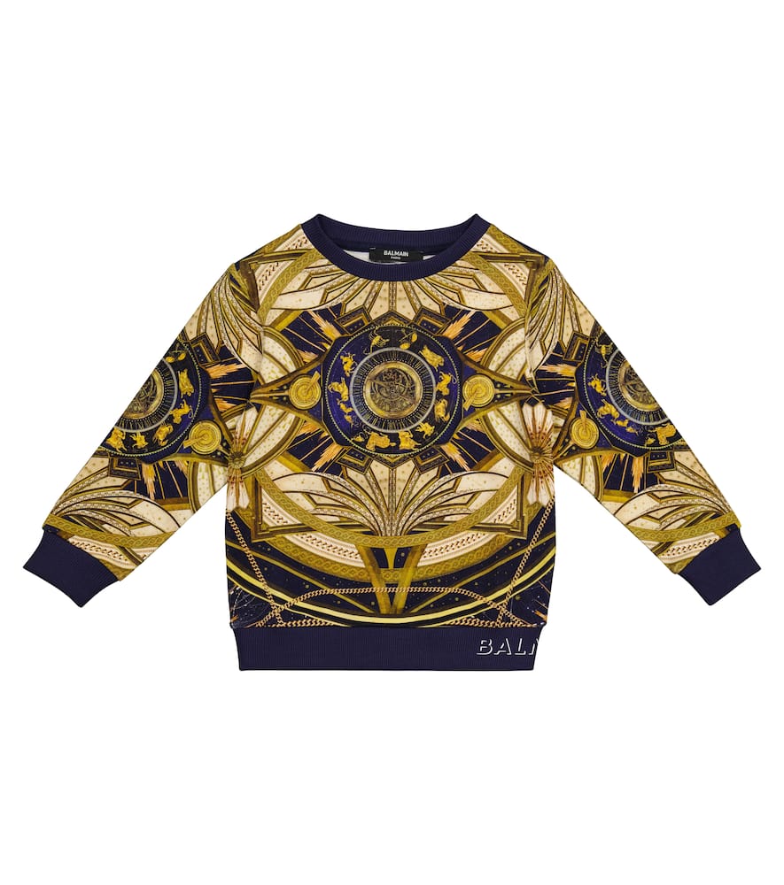 

Хлопковая толстовка с принтом Balmain Kids, 999-Multicolor